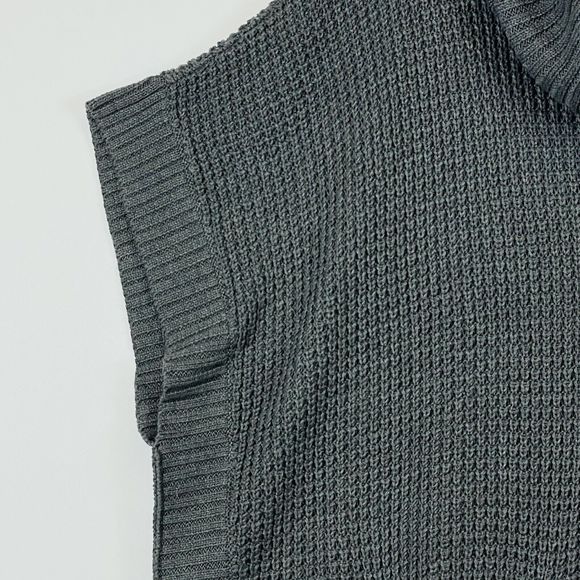 Neiman Marcus Brown Grey Chunky Knit Oversize Shawl Drape Sweater Womens Medium - Picture 3 of 6